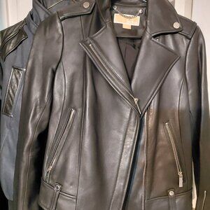 Michael Kors xs/s black leather jacket